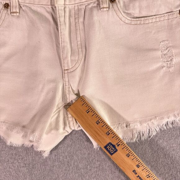 Old Navy Womens White Shorts Jeans Size 6 (29) Cut-Off Denim - Picture 6 of 10